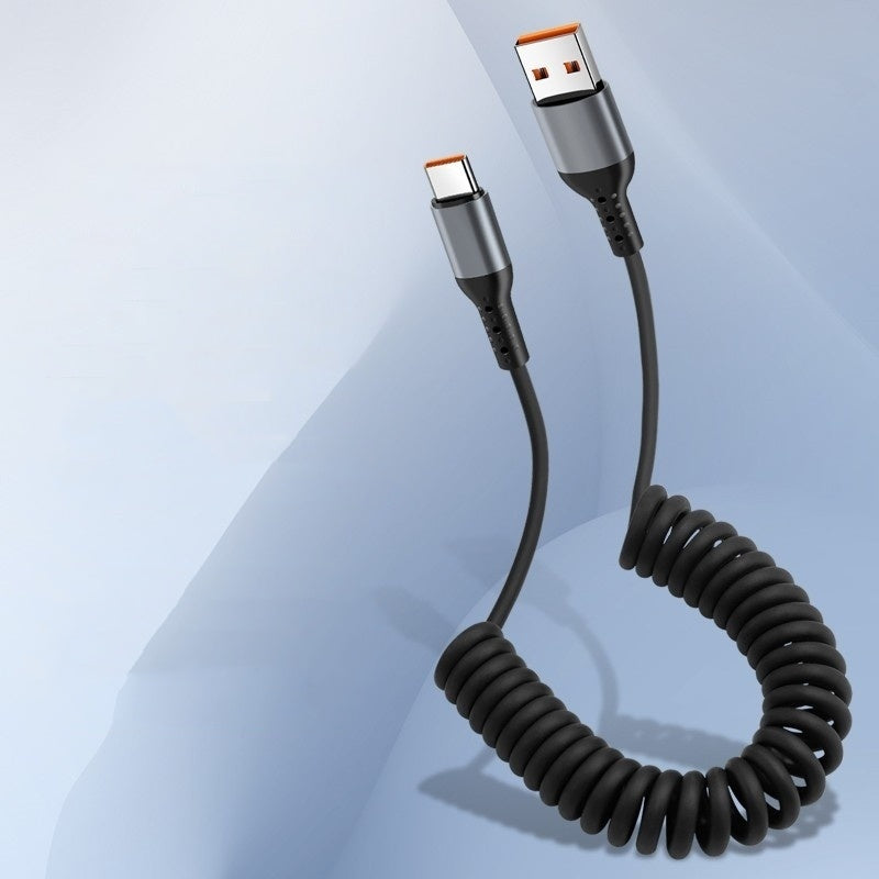 Spring Retractable Data Cable