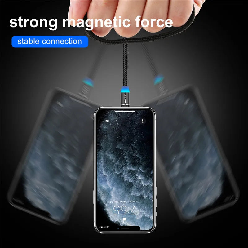 LED Magnetic USB Cable Fast Charging