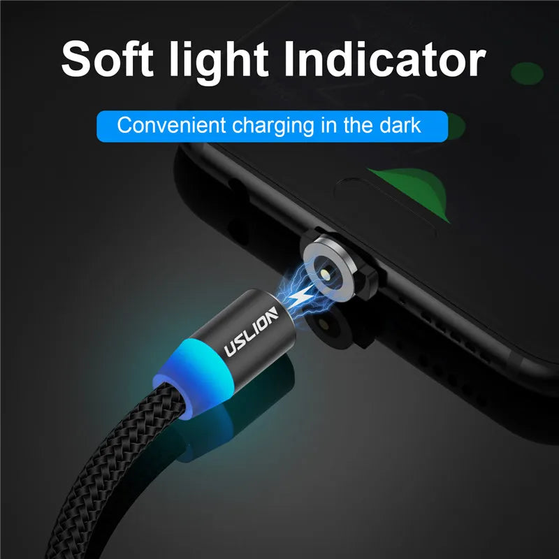 LED Magnetic USB Cable Fast Charging