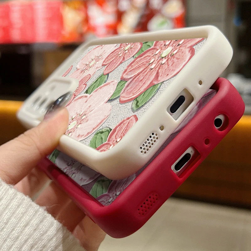 Oil Painting Flower Soft Case For Samsung Galaxy