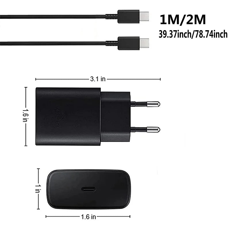 25W USB C PD Super Fast Charger  Samsung Galaxy