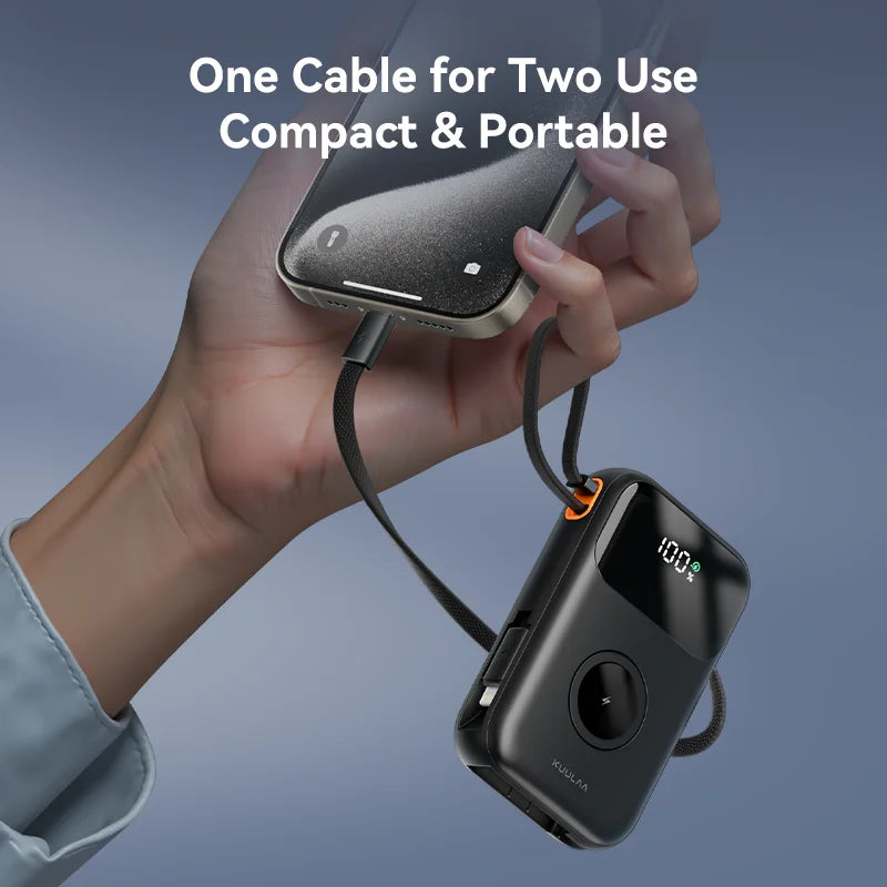 ‌10000mAh Power Bank with Cable for iPhone