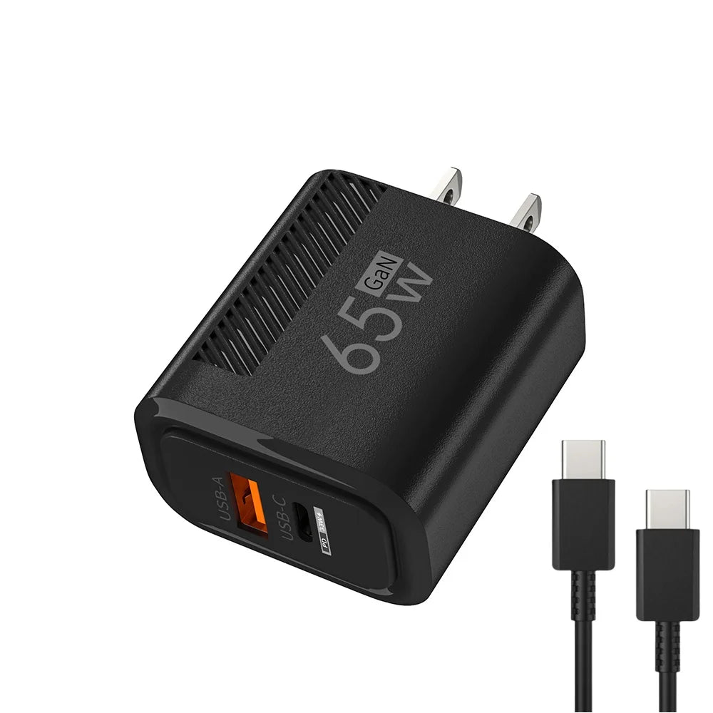 Total 65W Fast Charging US Plug Phone Charge Adapter