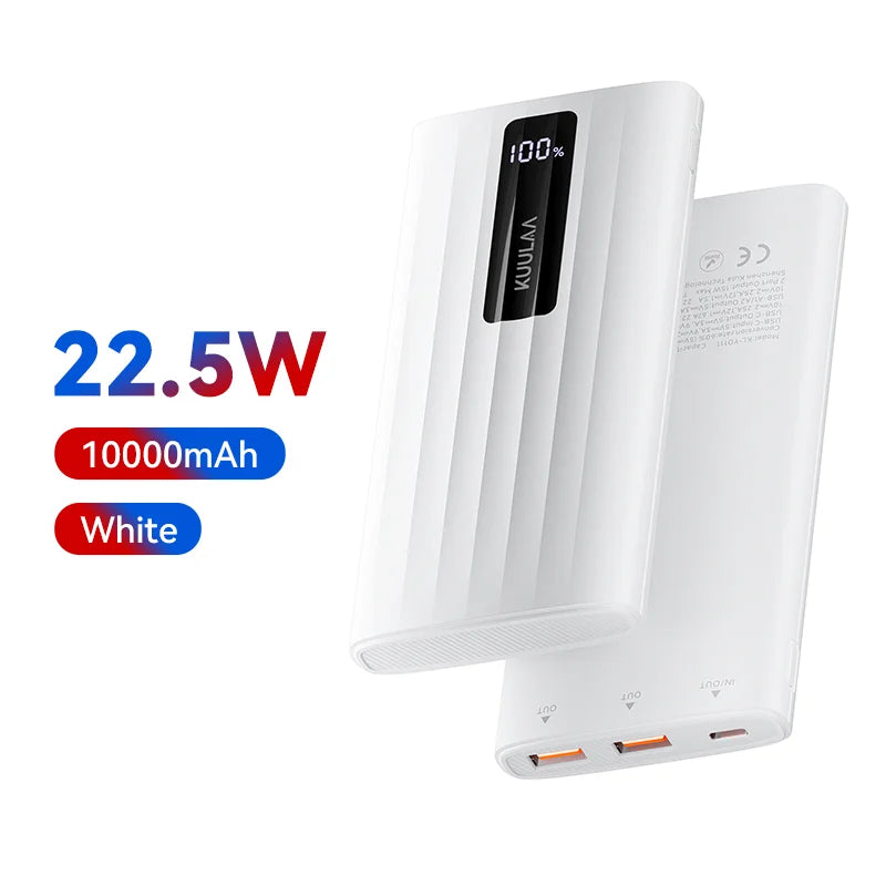 Power Bank 10000mAh 22.5W PD Fast Charging Portable Charger
