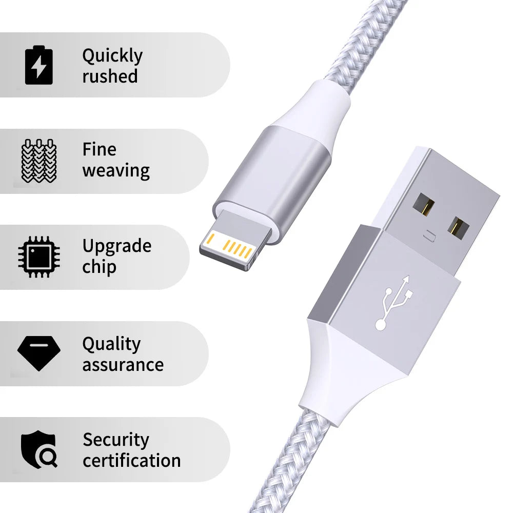 USB A To Lightning Cable For iPhone