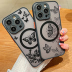 Butterfly Pattern For Magsafe Wireless Charging Case For iPhone