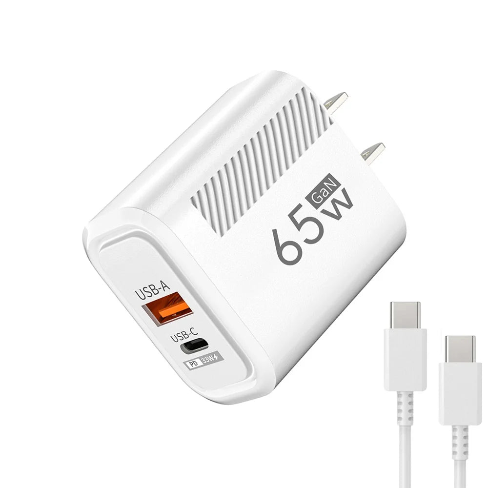 Total 65W Fast Charging US Plug Phone Charge Adapter