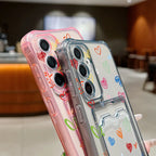 Colorful Love Card Bag Wallet Case For Samsung Galaxy