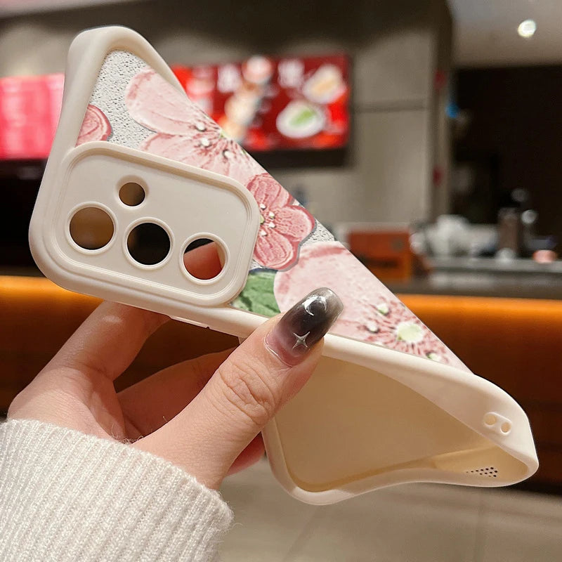 Oil Painting Flower Soft Case For Samsung Galaxy