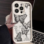 Retro Butterfly Silicone Phone Case For iPhone