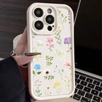 Hydrangea Flower Print Soft TPU Case For iPhone