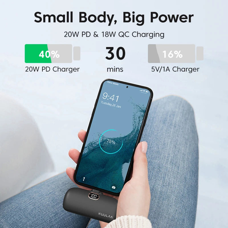 3Pcs Mini Power Bank 5000mAh PowerBank