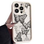 Retro Butterfly Silicone Phone Case For iPhone