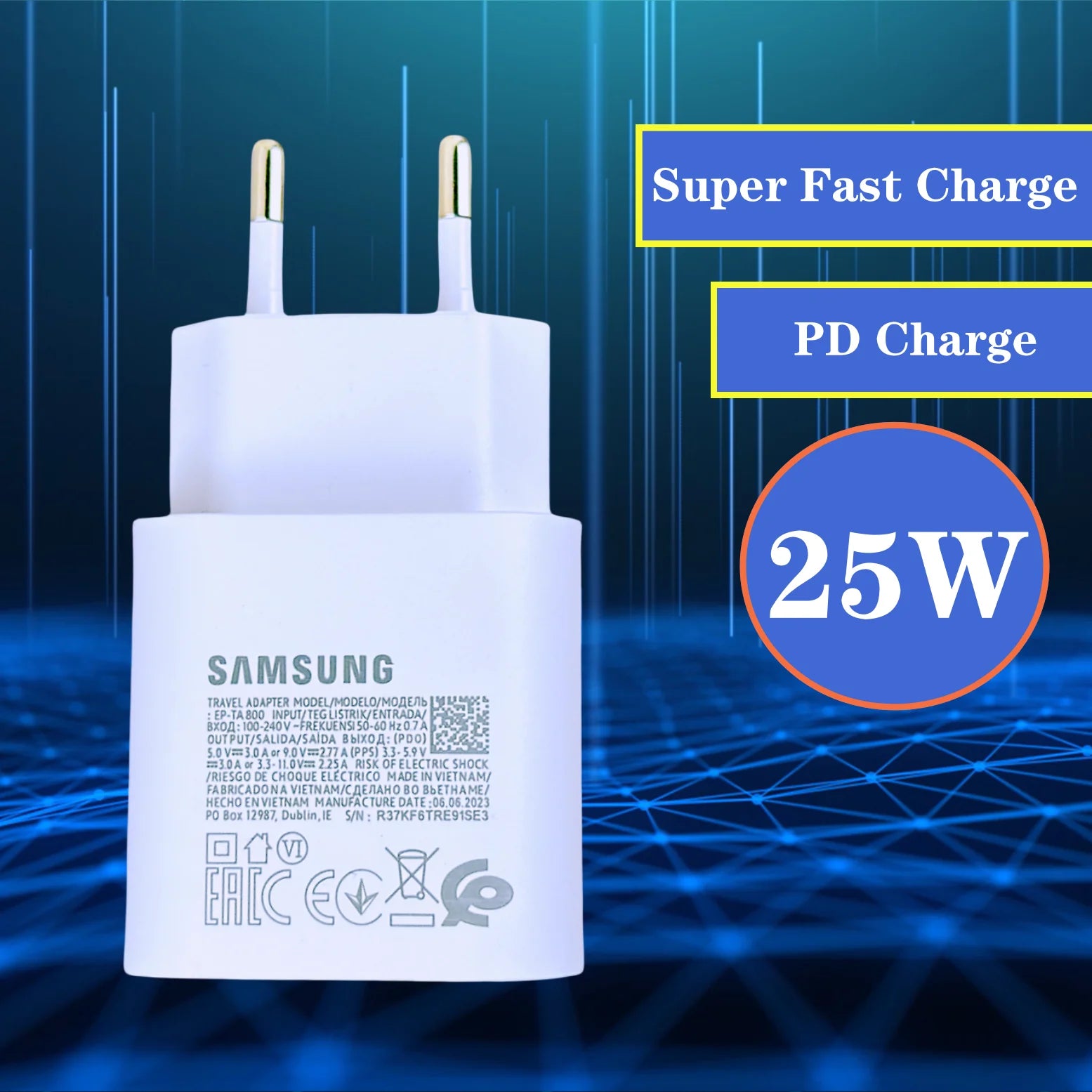 Original Samsung Charger 25W Quick Fast Charge