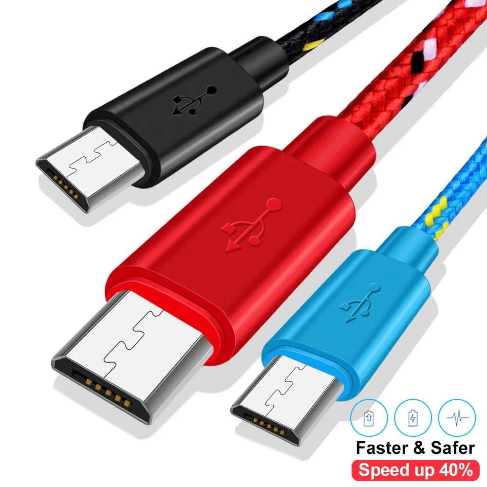 2.4A Micro USB Cable 0.5m/1m/2m/3m