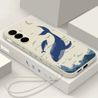 Whale Printing Lanyard Case For Samsung Galaxy
