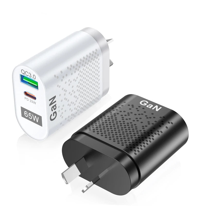 US Plug 65W GaN Charger Tablet Laptop Fast Charger