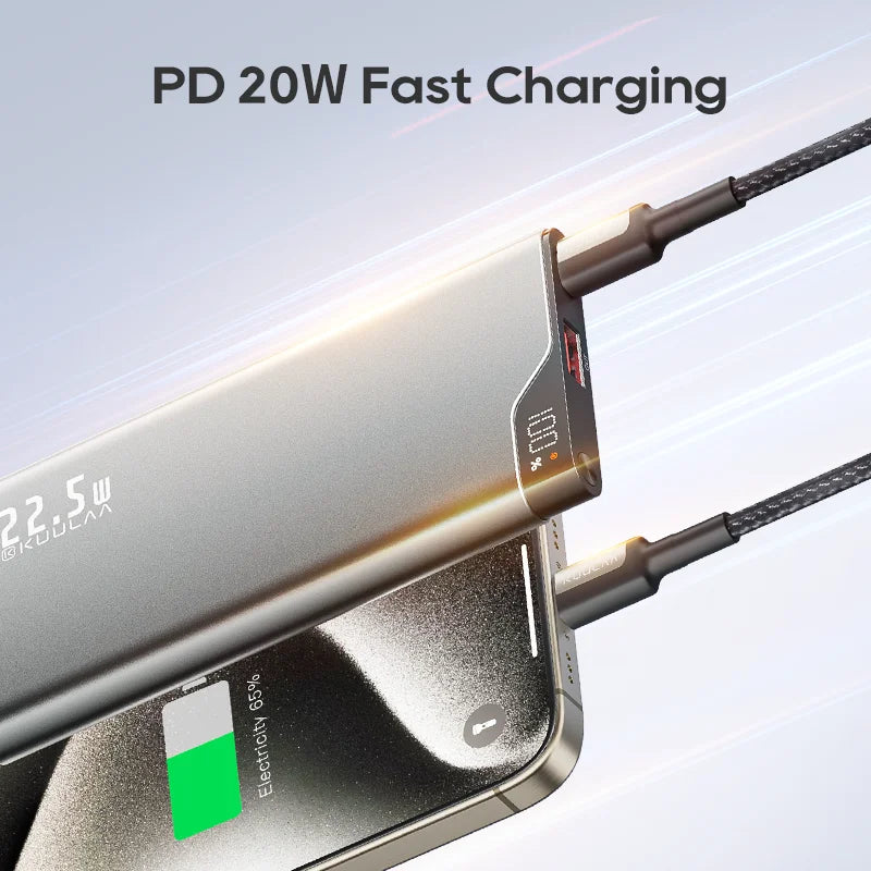 2PCS Power Bank 22.5W 10000mAh Portable Charge