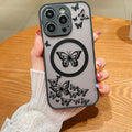 Butterfly Pattern For Magsafe Wireless Charging Case For iPhone
