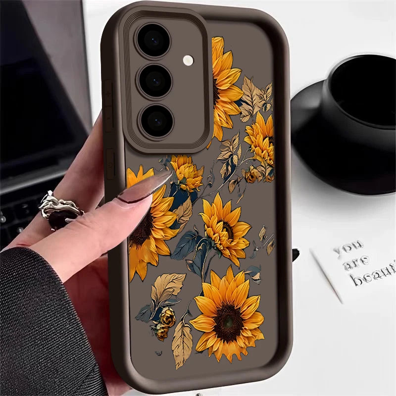 Sunflower Print Case For Samsung Galaxy