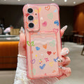 Colorful Love Card Bag Wallet Case For Samsung Galaxy