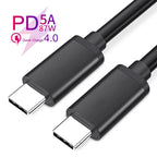 5A 87W Type C Data Cable Dual PD Super Fast Charging
