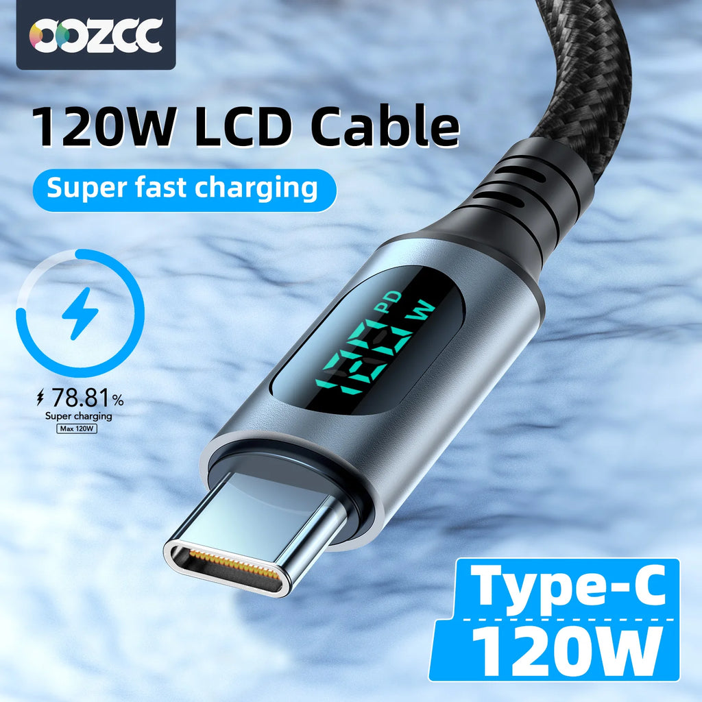 Ultra-Super Fast Charge Cable-6A 120W USB A To Type C
