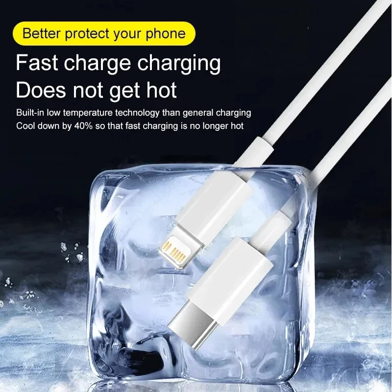 1-5pcs 30W Fast Charging Cable For Apple iPhone