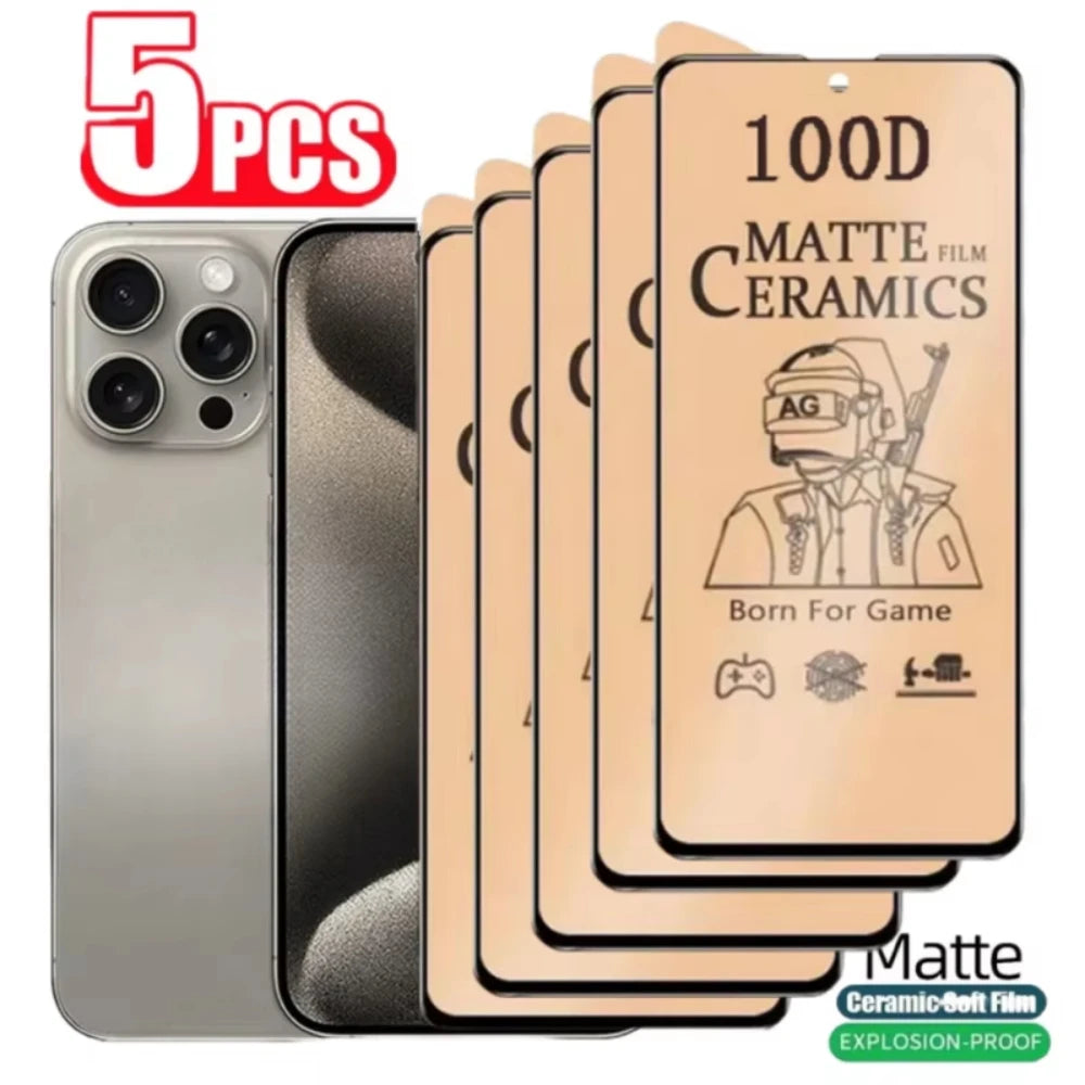 5PCS Matte Ceramic Film For iPhone