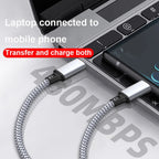 PD 60W Type C To Type C Extended Cable Fast Charge