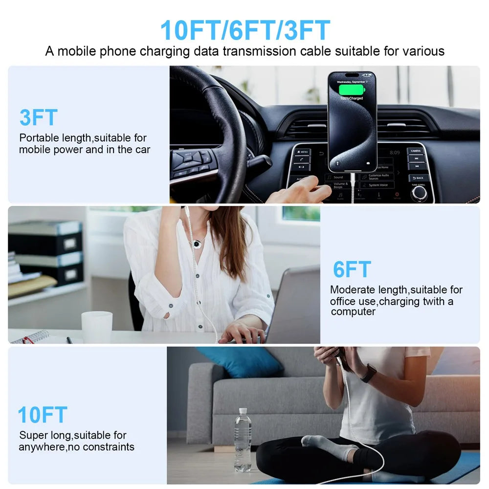 USB A To Lightning Cable For iPhone