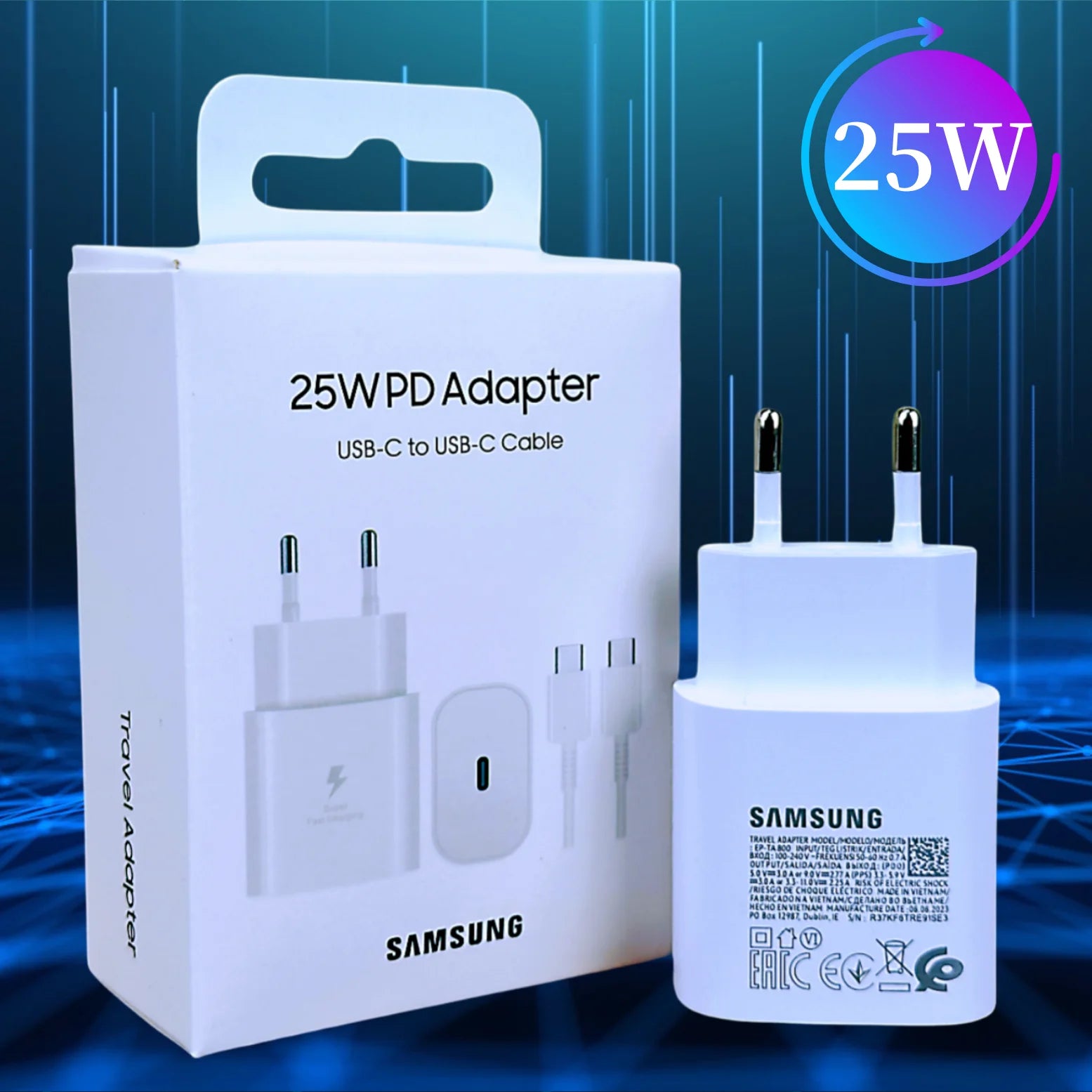 Original Samsung Charger 25W Quick Fast Charge