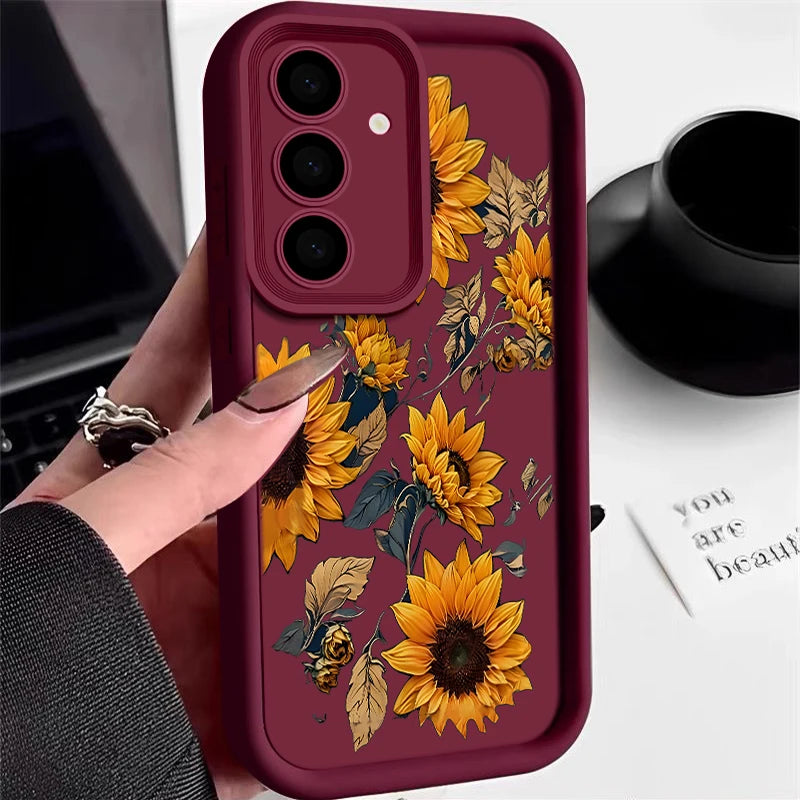 Sunflower Print Case For Samsung Galaxy