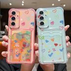 Colorful Love Card Bag Wallet Case For Samsung Galaxy