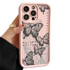Retro Butterfly Silicone Phone Case For iPhone