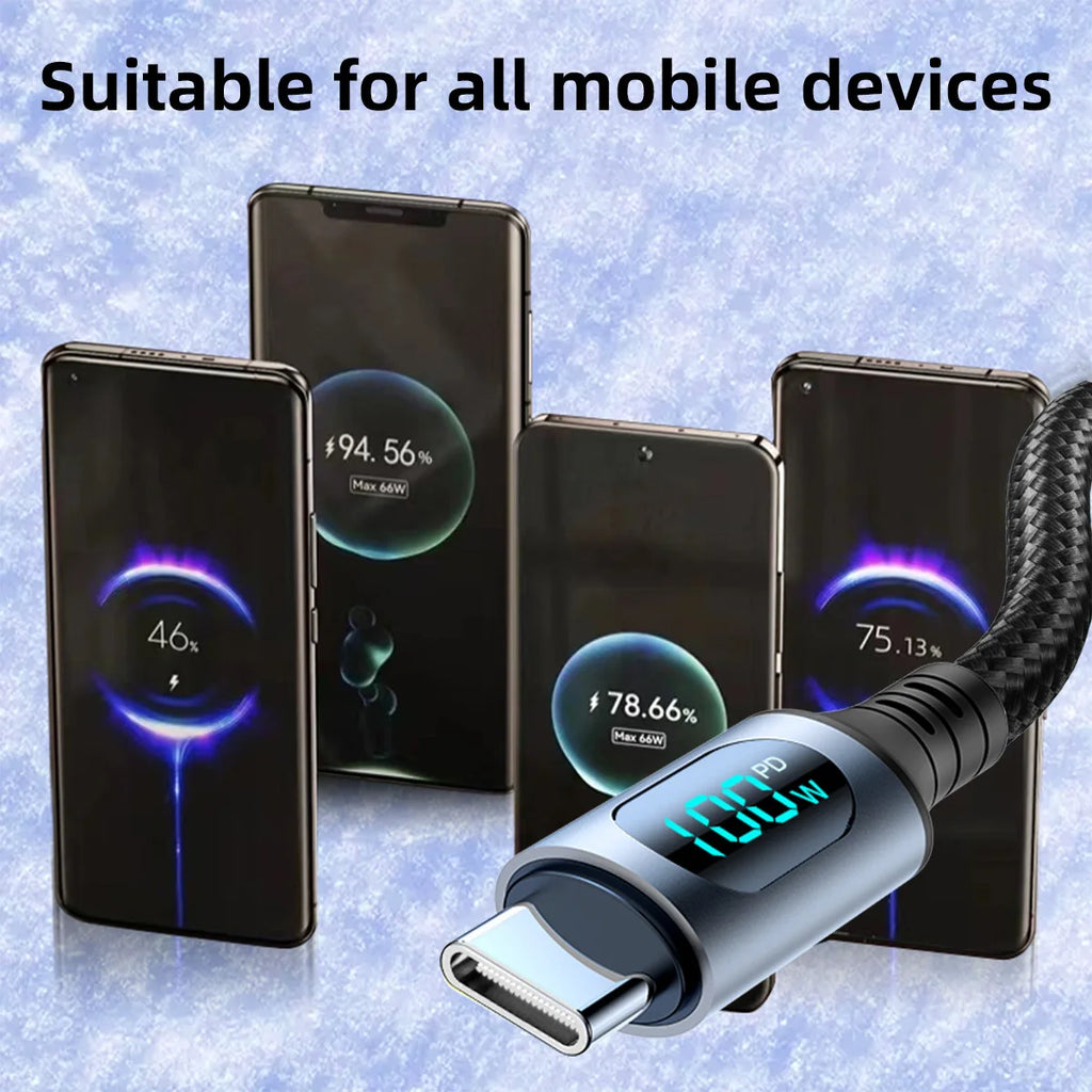Ultra-Super Fast Charge Cable-6A 120W USB A To Type C