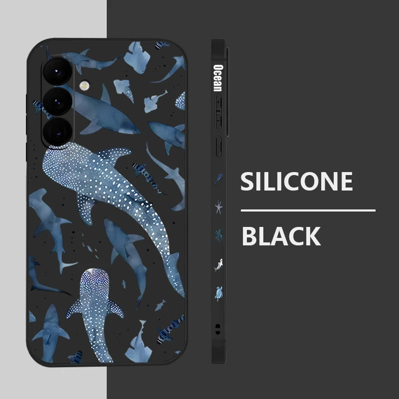 Whale Printing Lanyard Case For Samsung Galaxy