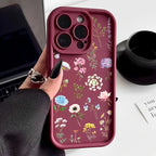 Hydrangea Flower Print Soft TPU Case For iPhone