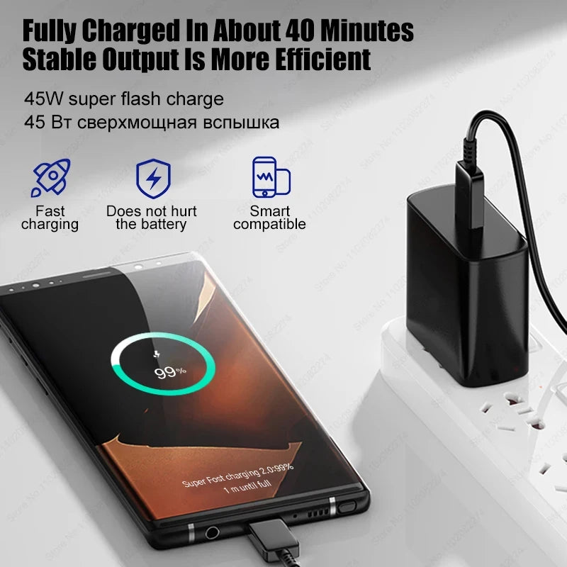 PD 45W USB C Fast Charger For Samsung Galaxy
