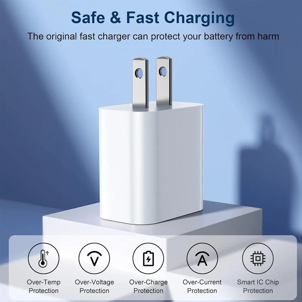 1-3Set 20W US USB C Port Fast Charger For iPhone