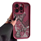 Retro Butterfly Silicone Phone Case For iPhone