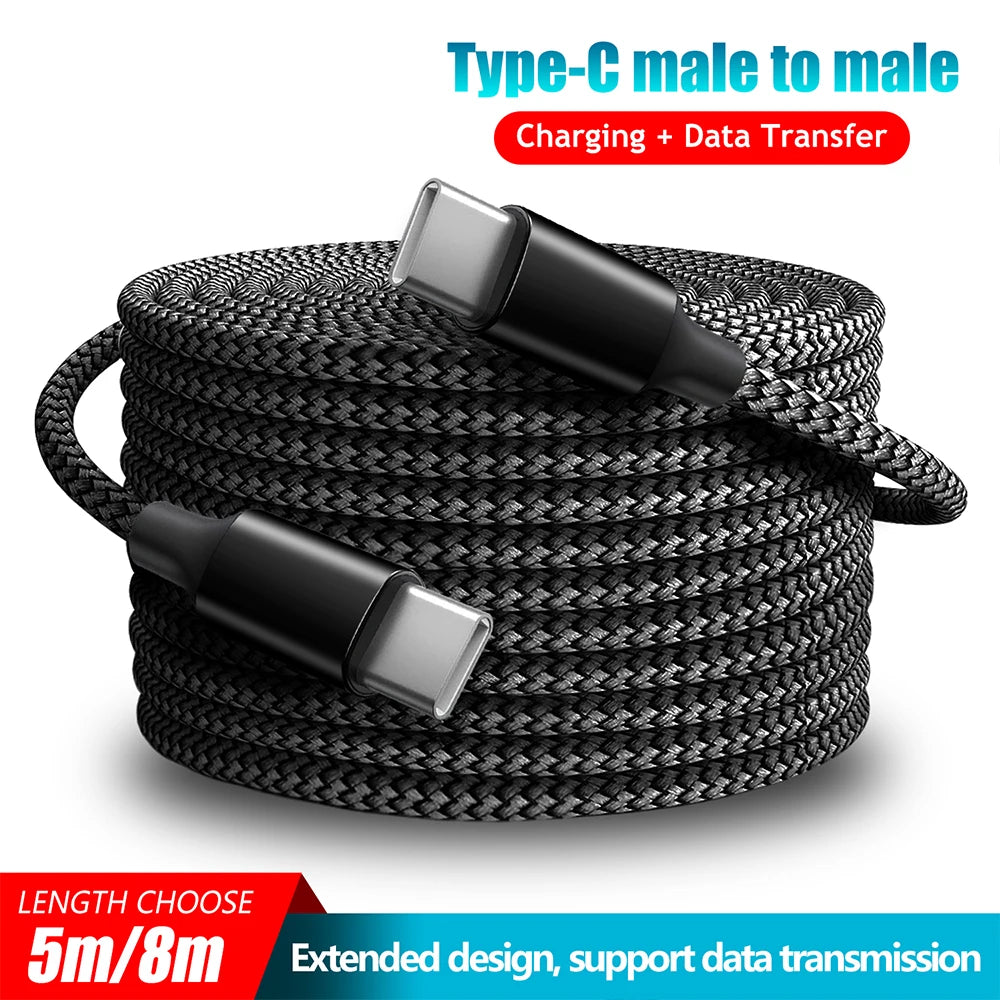 Type C to Type C Cable C to C PD 60W 3m 5m 8m 10-meter Extension Cable