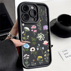 Hydrangea Flower Print Soft TPU Case For iPhone