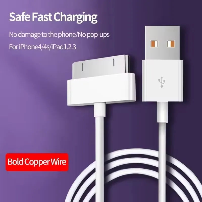 30 Pin USB Cable Charge Fast Charging for iPhone
