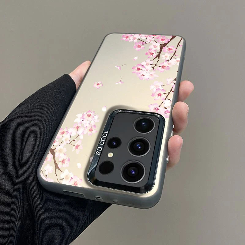 Small Pink Flowers Painting Phone Case For Samsung Galaxy