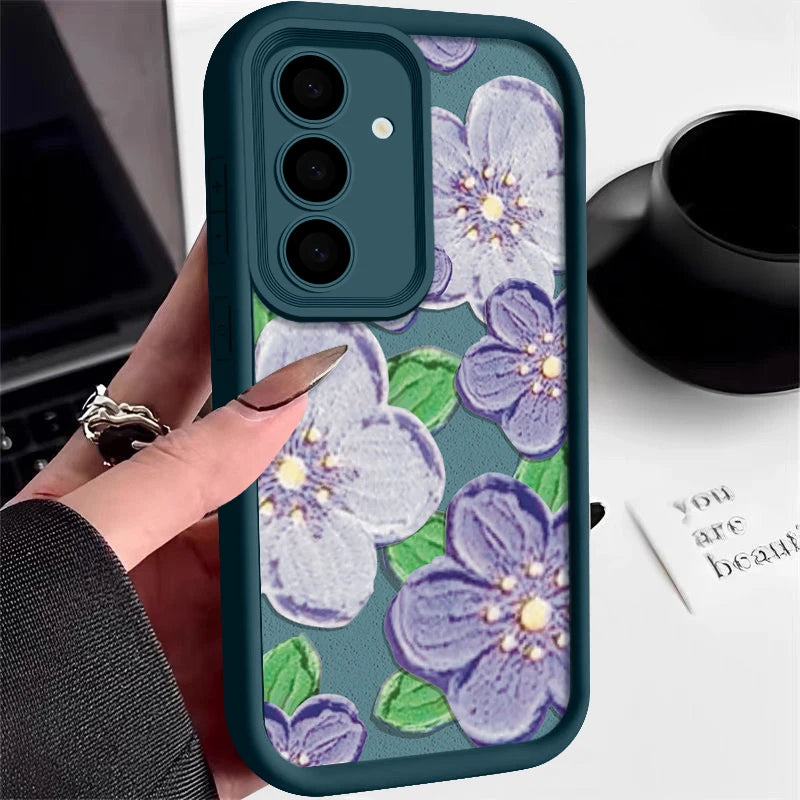 Oil Painting Flower Soft Case For Samsung Galaxy